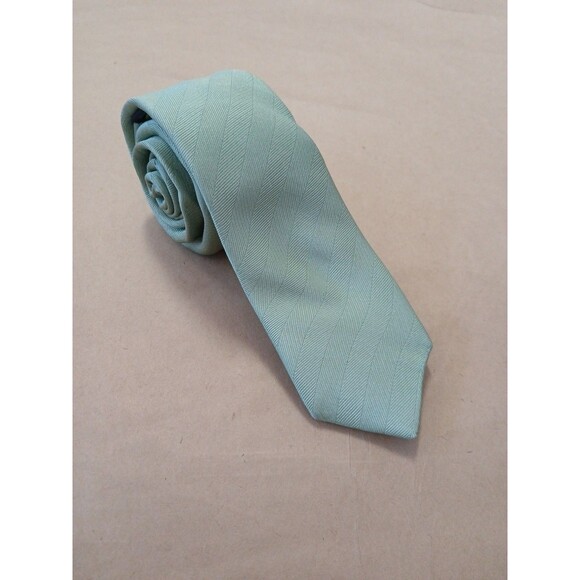 The Tie Bar Mens Neck Tie 100% Silk Sage Green 59" X 2.75" - Picture 1 of 6